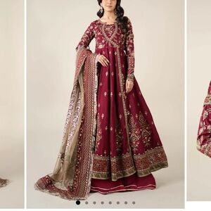 Maria B NEW 3 Piece Embroidered Raw Silk Suit | SF-EF25-27